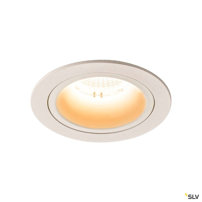 NUMINOS DL M, Indoor LED recessed ceiling light white/white 2700K 40°, including leaf springs