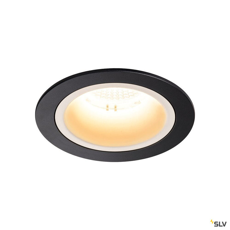 NUMINOS DL M, Indoor LED recessed ceiling light black/white 3000K 40°, including leaf springs