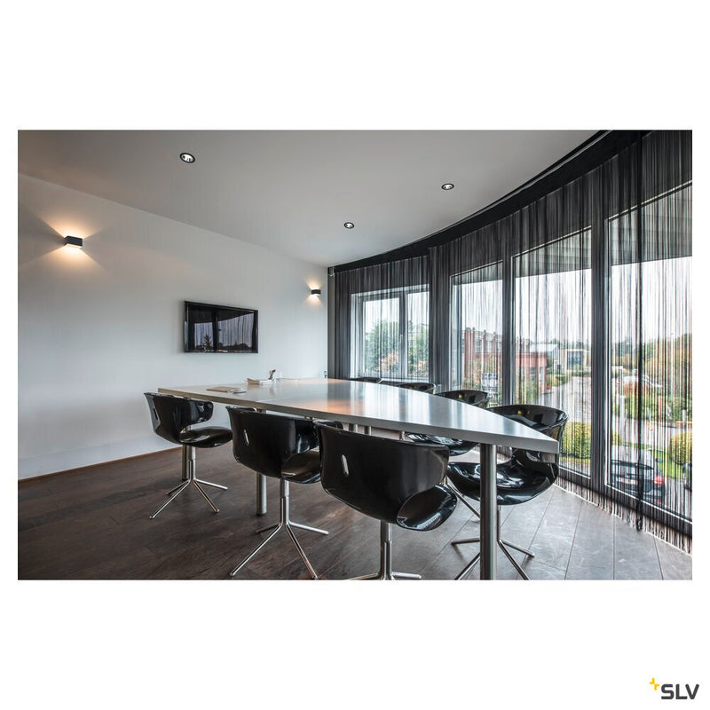 NUMINOS DL M, Indoor LED recessed ceiling light black/chrome 3000K 40°, including leaf springs