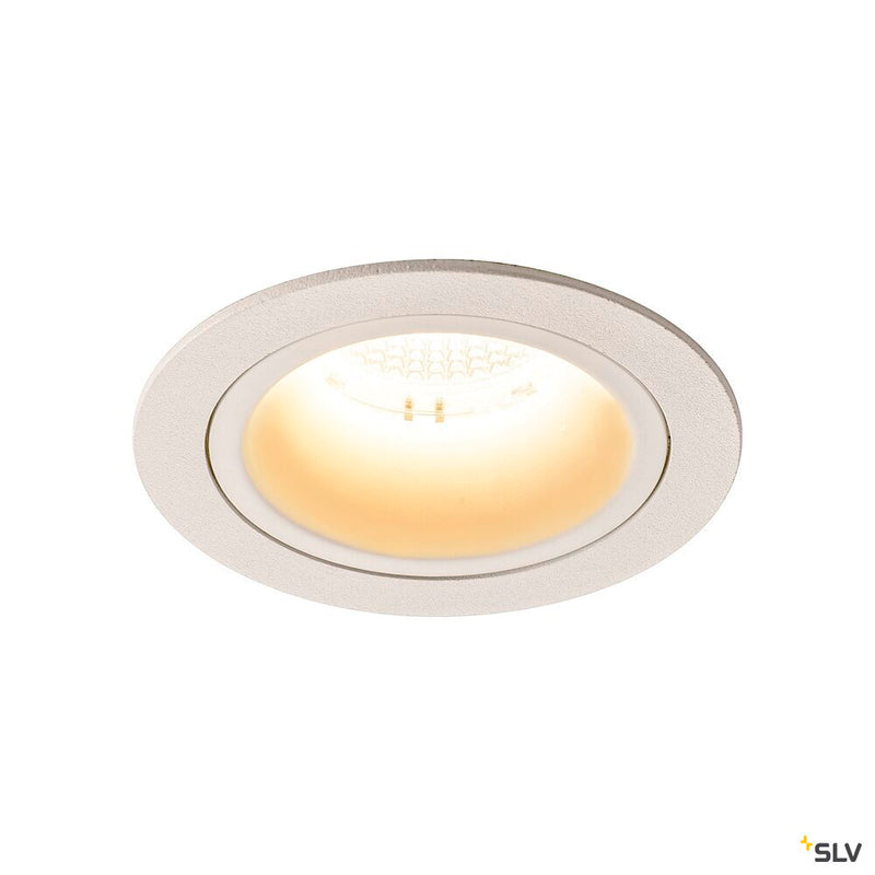 NUMINOS DL M, Indoor LED recessed ceiling light white/white 3000K 40°, including leaf springs