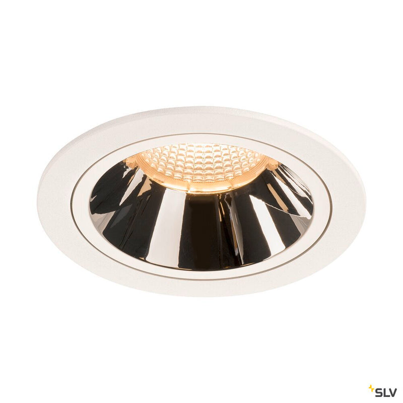 NUMINOS DL L, Indoor LED recessed ceiling light white/chrome 2700K 40°