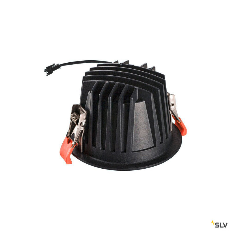 NUMINOS DL L, Indoor LED recessed ceiling light black/black 3000K 40°