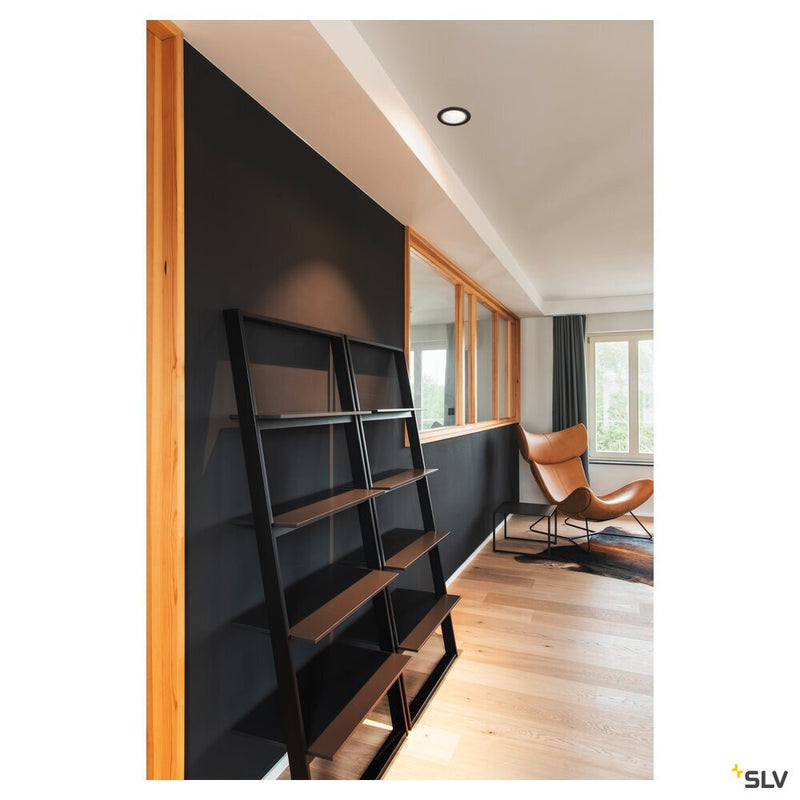 NUMINOS DL L, Indoor LED recessed ceiling light black/white 3000K 40°