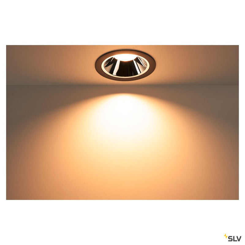 NUMINOS DL XL, Indoor LED recessed ceiling light black/chrome 3000K 40°