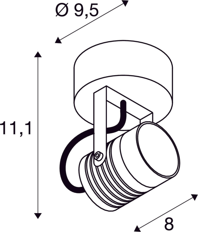 LED SPOT SP, Outdoor LED wall-mounted light anthracite 3000K
