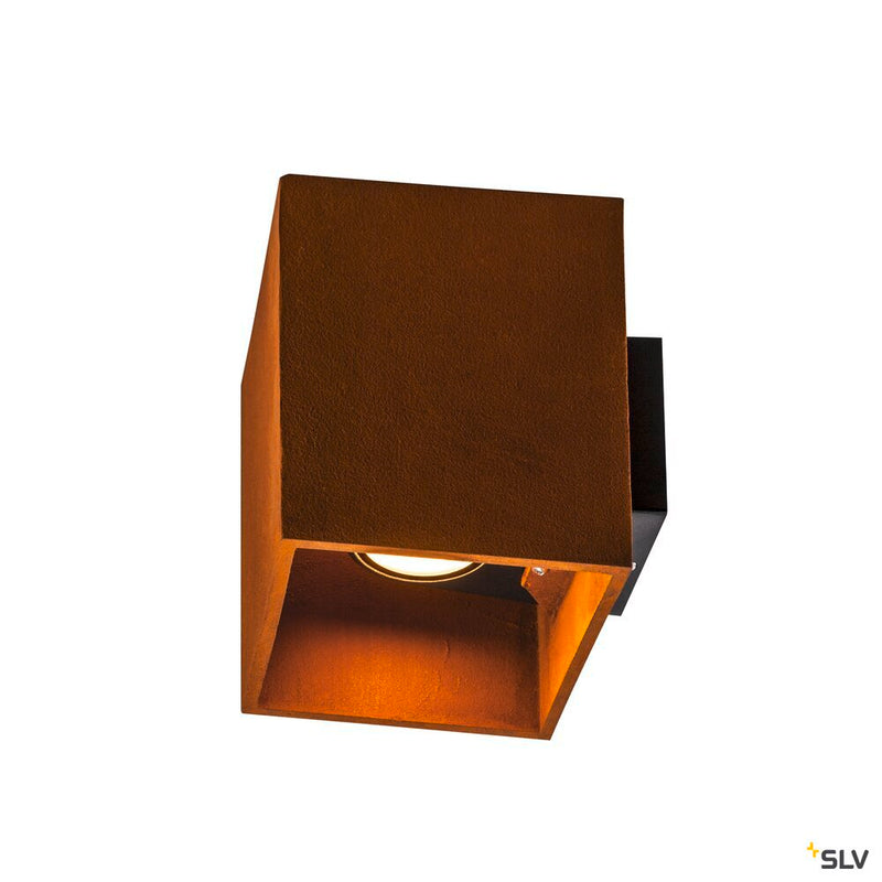 RUSTY UP/DOWN WL, outdoor LED surface-mounted wall light square rust CCT switch 3000/4000K