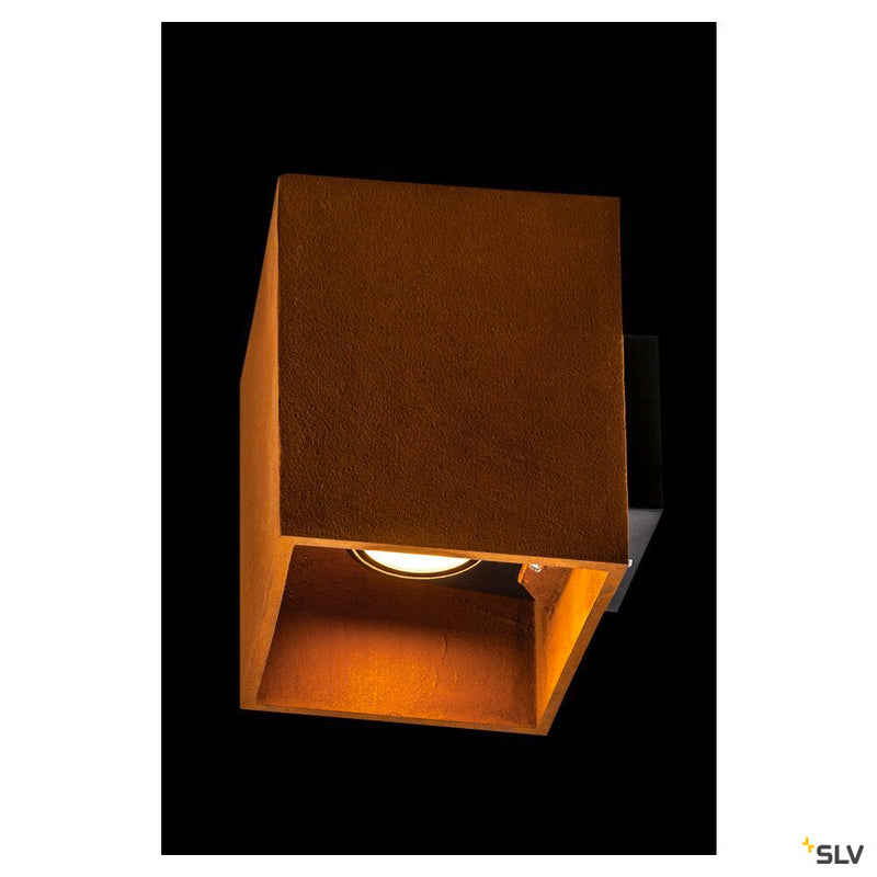 RUSTY UP/DOWN WL, outdoor LED surface-mounted wall light square rust CCT switch 3000/4000K