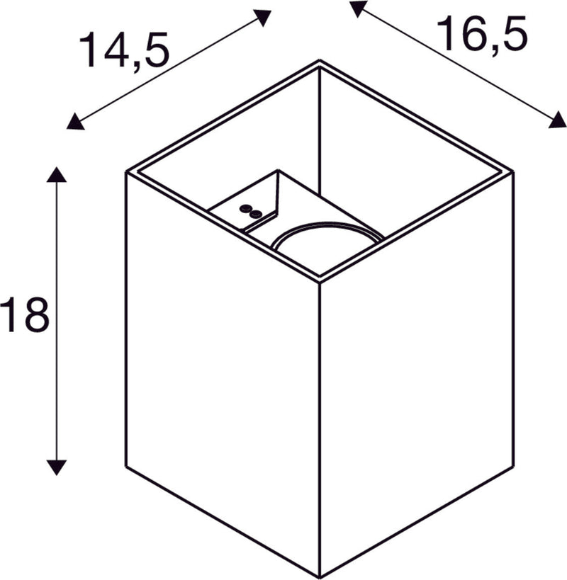 RUSTY UP/DOWN WL, outdoor LED surface-mounted wall light square rust CCT switch 3000/4000K