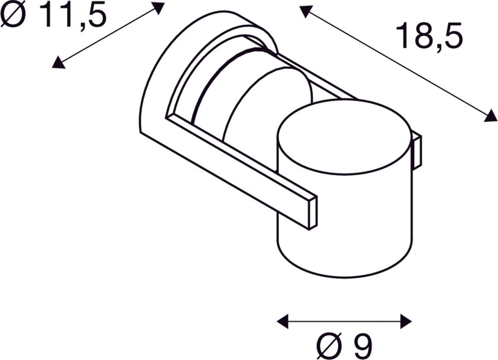 OCULUS CW, Indoor LED wall and ceiling mounted light black DIM-TO-WARM 2000-3000K