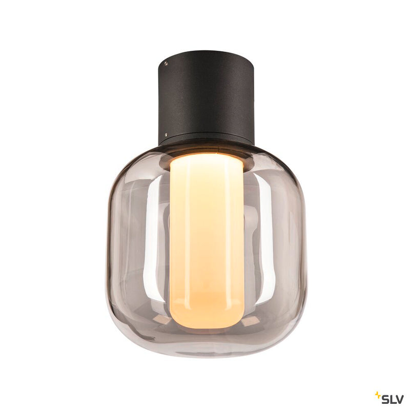 OVALISK CL, LED Outdoor ceiling-mounted ceiling light anthracite CCT switch 3000/4000K