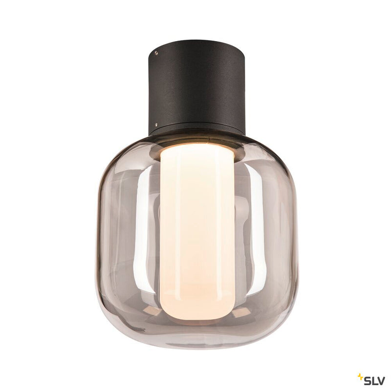 OVALISK CL, LED Outdoor ceiling-mounted ceiling light anthracite CCT switch 3000/4000K