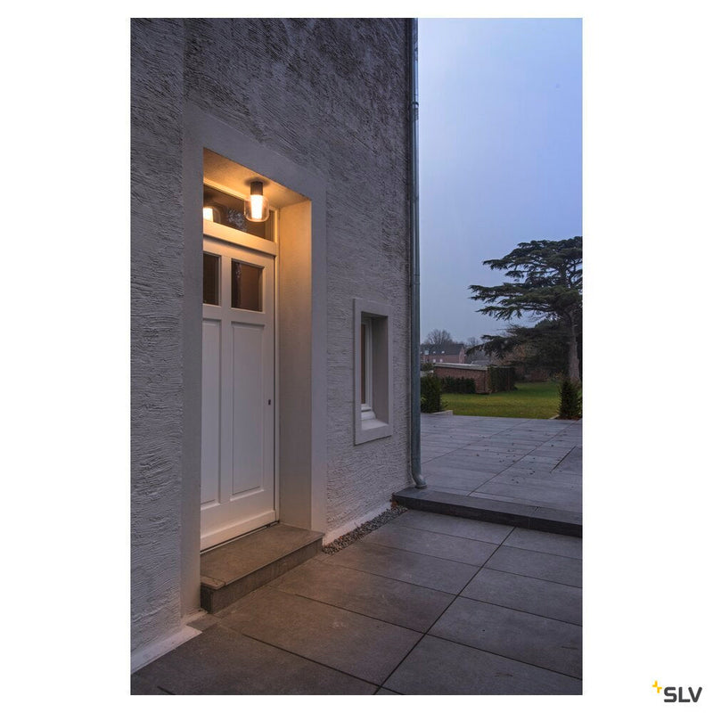 OVALISK CL, LED Outdoor ceiling-mounted ceiling light anthracite CCT switch 3000/4000K