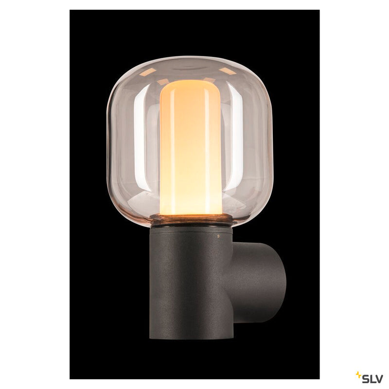 OVALISK WL, Outdoor LED ceiling-mounted light anthracite CCT switch 3000/4000K