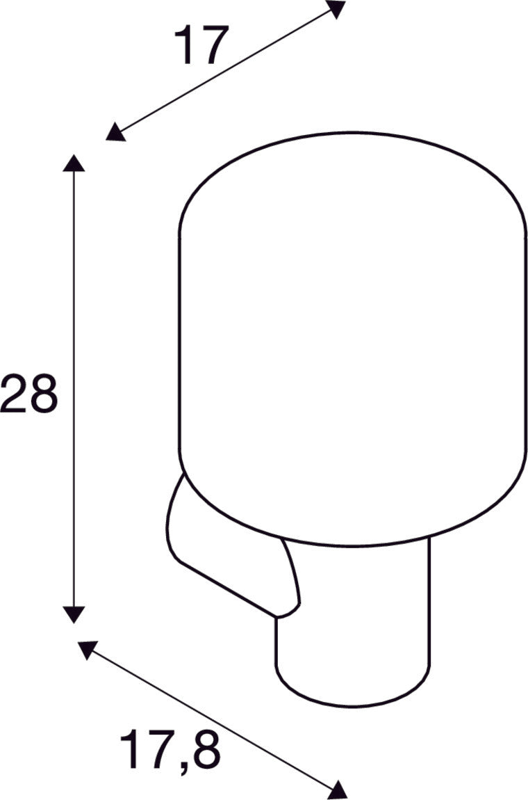 OVALISK WL, Outdoor LED ceiling-mounted light anthracite CCT switch 3000/4000K