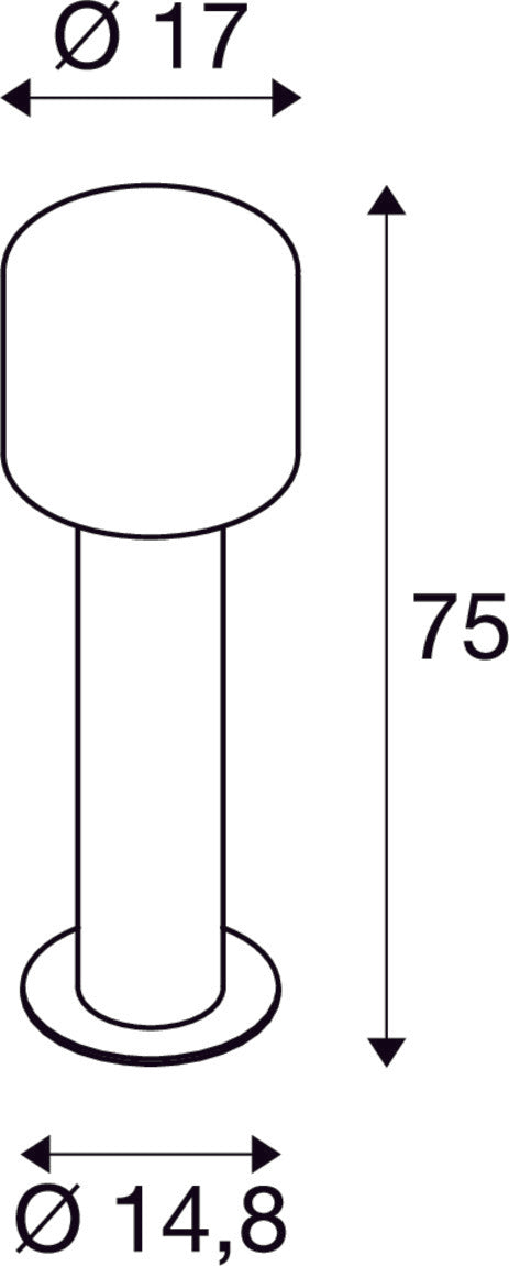 OVALISK 75 FL, Outdoor LED free-standing light anthracite CCT switch 3000/4000K