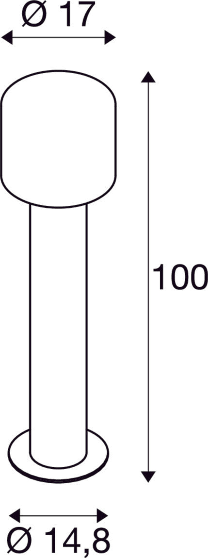 OVALISK 100 FL, Outdoor LED free-standing light anthracite CCT switch 3000/4000K