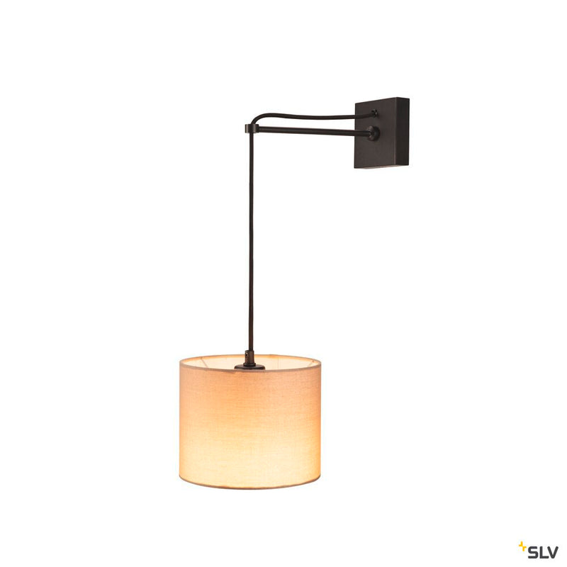FENDA, lamp shade, round, beige, Ø/H 30/20 cm