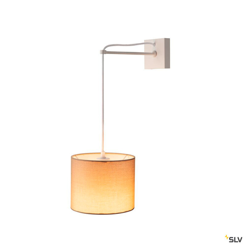 FENDA, lamp shade, round, beige, Ø/H 30/20 cm
