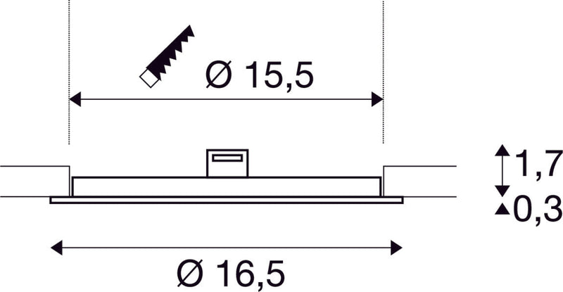SENSER 18 DL, Indoor LED recessed ceiling light round white 4000K