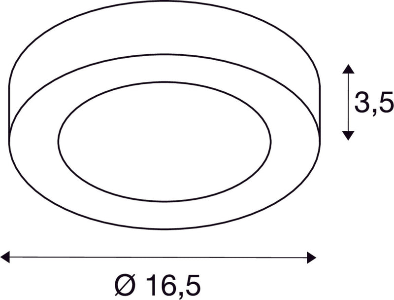 SENSER 18 CW, Indoor LED wall and ceiling-mounted light round white 4000K