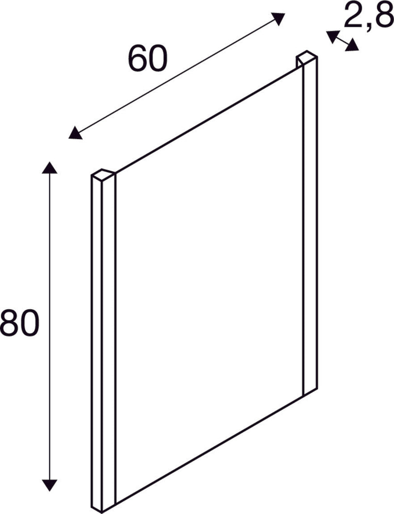 TRUKKO square, wall-mounted light, milky, 24W 3000/4000/6500K