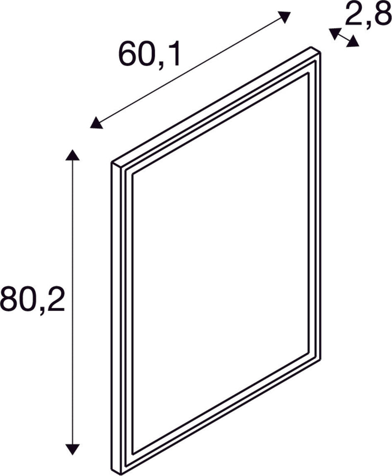 TRUKKO WL, Indoor LED wall-mounted light square defog aluminium