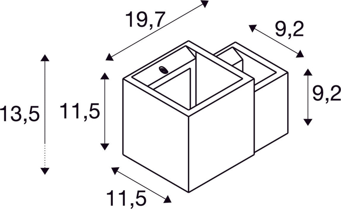 PLASTRA WL CUBES, Indoor wall-mounted light QT14 white