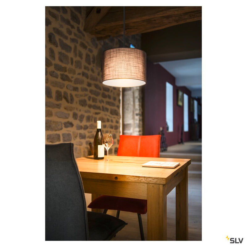 FENDA 30 cm round lampshade, grey