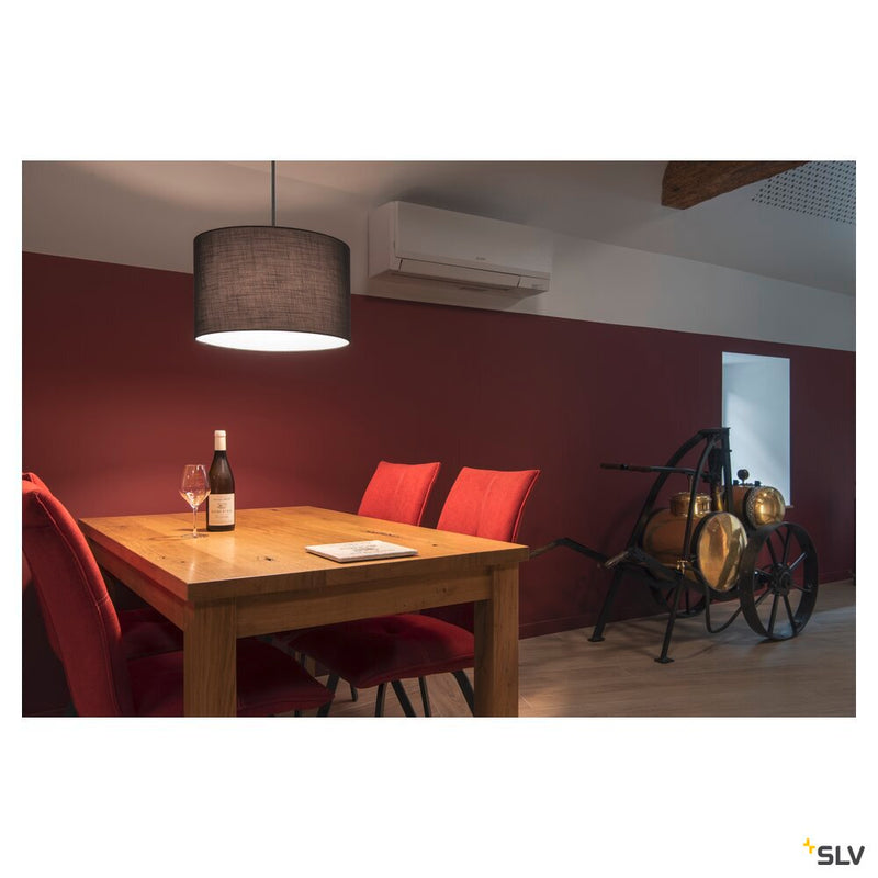 FENDA suspension, A60, black, without shade, without canopy, open cable, max. 60W