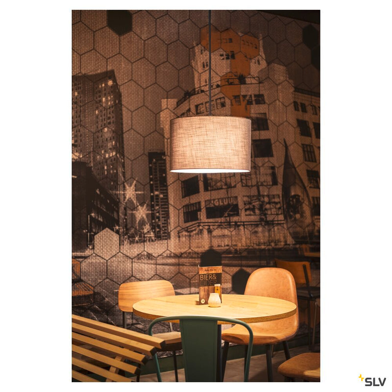 FENDA suspension, A60, black, without shade, without canopy, open cable, max. 60W