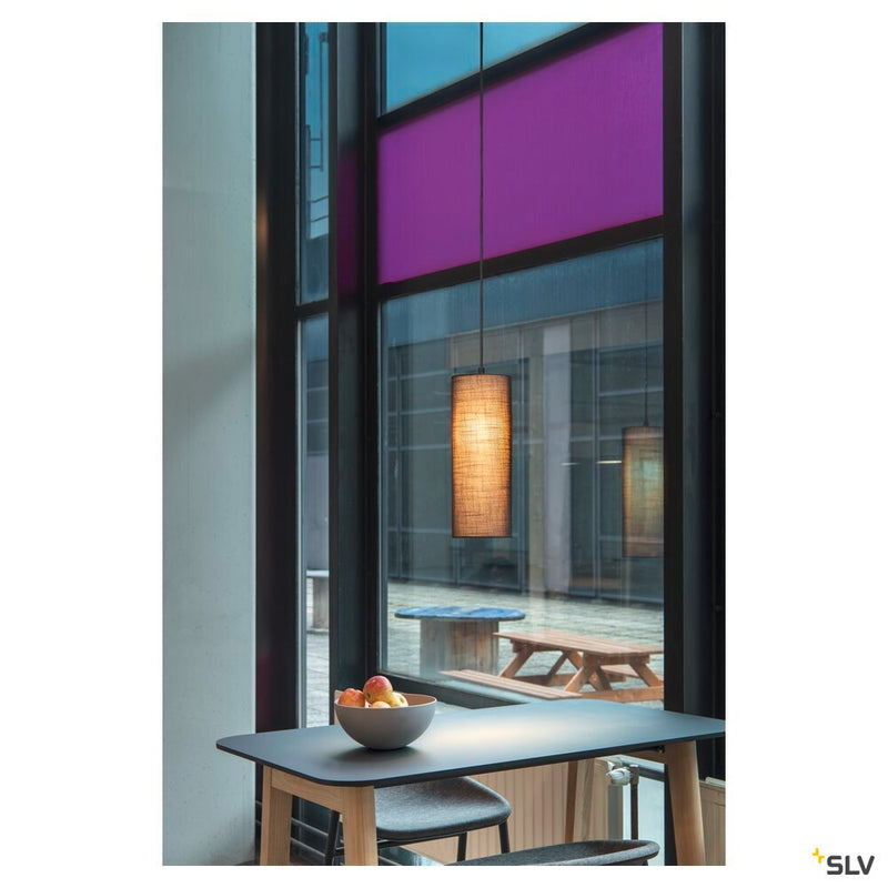 FENDA suspension, A60, black, without shade, without canopy, open cable, max. 60W