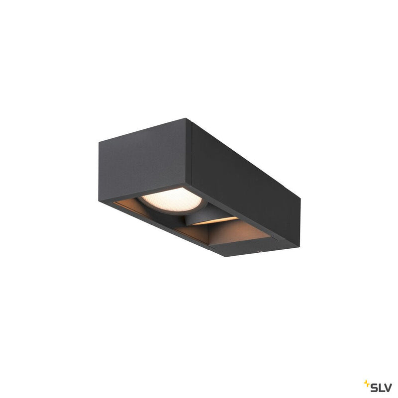 ESKINA FRAME WL, Outdoor LED wall-mounted light double anthracite CCT switch 3000/4000K