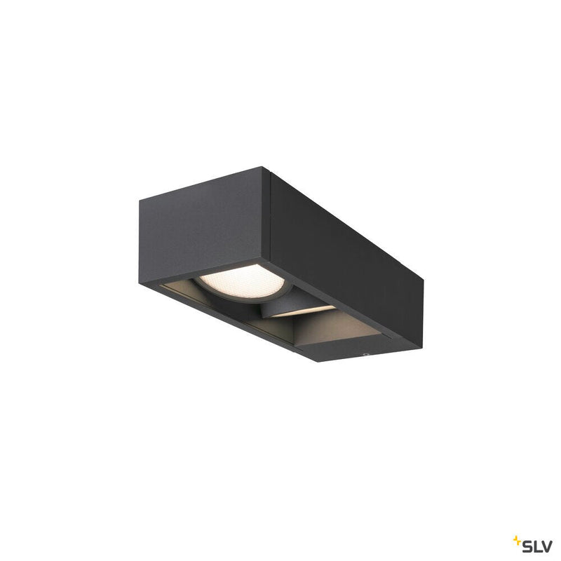 ESKINA FRAME WL, Outdoor LED wall-mounted light double anthracite CCT switch 3000/4000K