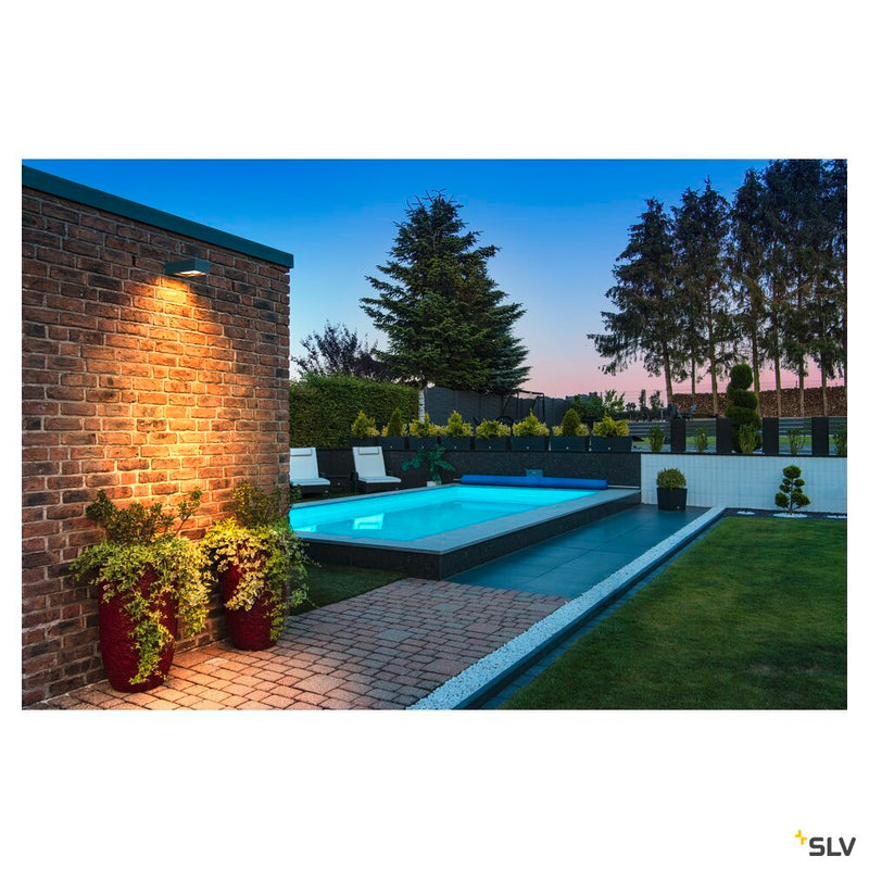 ESKINA FRAME WL, Outdoor LED wall-mounted light double anthracite CCT switch 3000/4000K