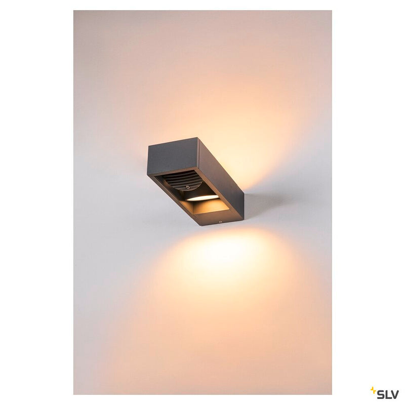 ESKINA FRAME WL, Outdoor LED wall-mounted light double anthracite CCT switch 3000/4000K