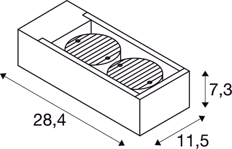 ESKINA FRAME WL, Outdoor LED wall-mounted light double anthracite CCT switch 3000/4000K