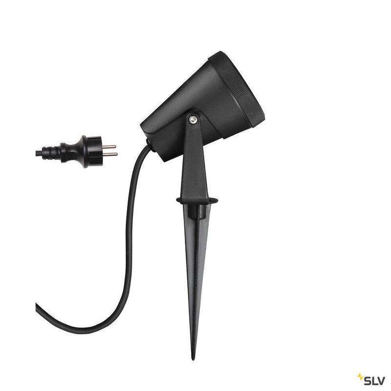 SAMRINA SP single QPAR51, outdoor ground spike light black