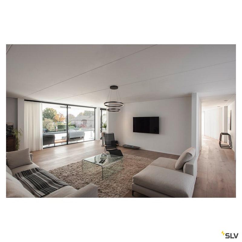 ONE DOUBLE PD PHASE UP/DOWN, Indoor LED pendant light black CCT switch 2700/3000K