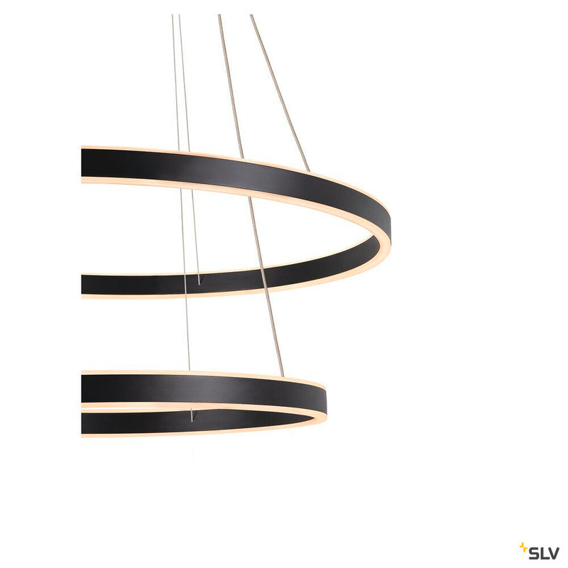 ONE DOUBLE PD DALI UP/DOWN, Indoor LED pendant light black CCT switch 3000/4000K