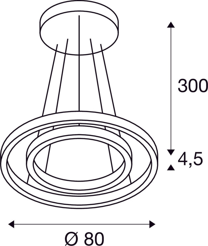 ONE DOUBLE PD DALI UP/DOWN, Indoor LED pendant light white CCT switch 3000/4000K