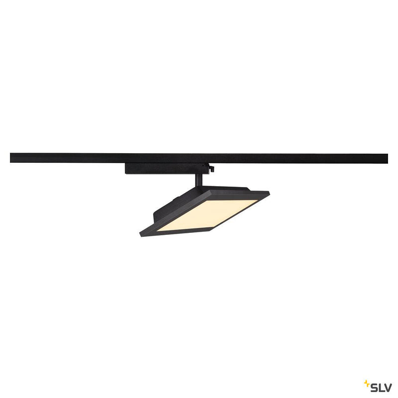 PANEL TRACK square 150x300mm, 1-phase spot, black, 18W 3000K