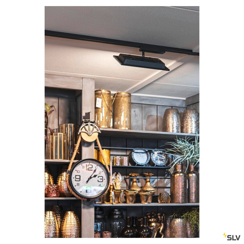 PANEL TRACK square 150x300mm, 1-phase spot, black, 18W 3000K