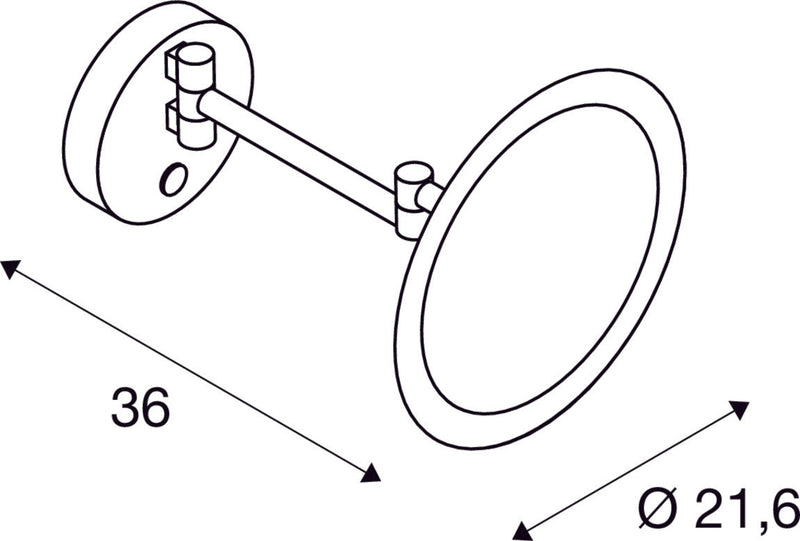 MAGANDA WL, Indoor LED wall-mounted light chrome CCT switch 2700/3000/4000K