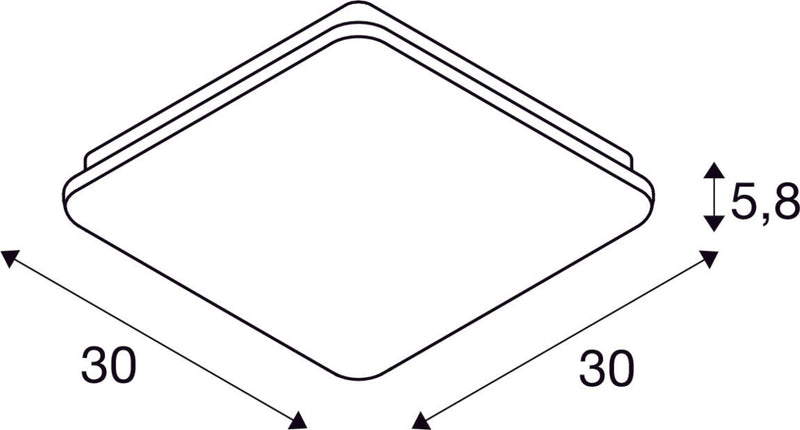 SIMA SENSOR, Indoor LED wall and ceiling-mounted light 3000K square dimmable