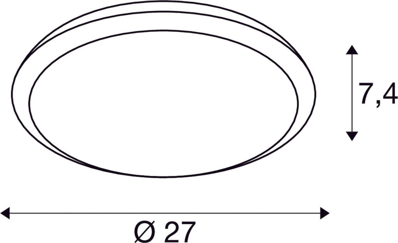 RUBA 27 CW, LED wall and ceiling-mounted light white CCT switch 3000/4000K
