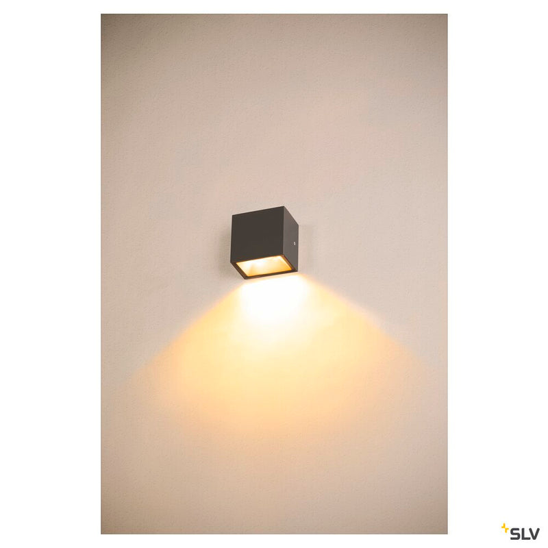 SITRA S WL SINGLE, LED outdoor wall-mounted light, anthracite, CCT switch 3000/4000K