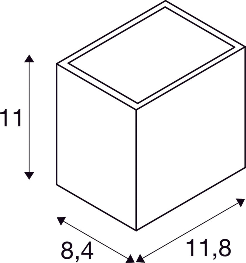 SITRA S WL SINGLE, LED outdoor wall-mounted light, white, CCT switch 3000/4000K