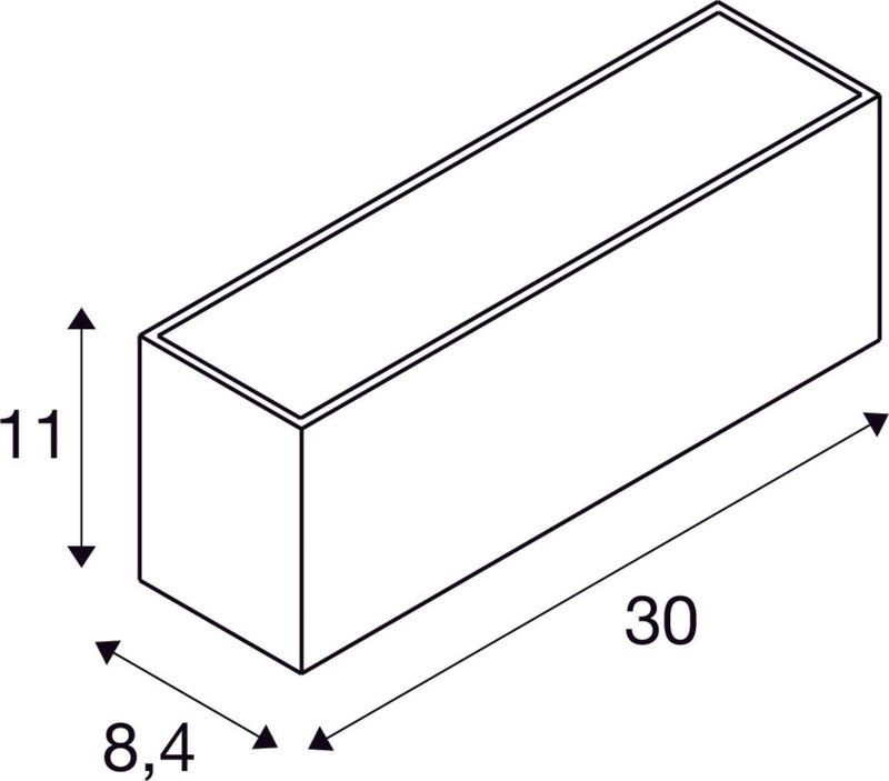 SITRA L WL UP/DOWN, LED outdoor wall-mounted light, white, CCT switch 3000/4000K