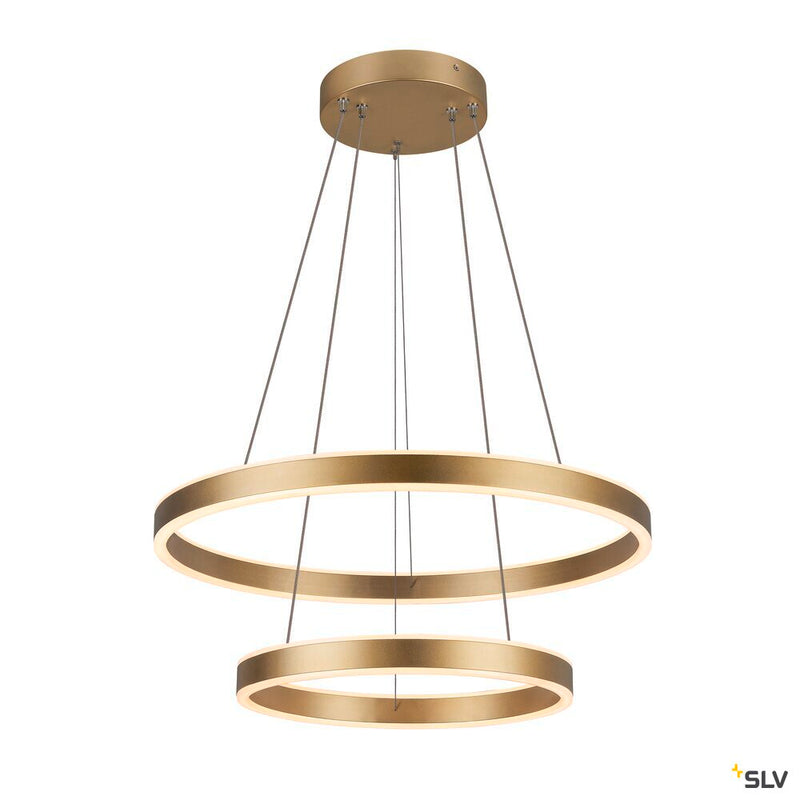 ONE DOUBLE PHASE up/down, brass pendant light, 35W 2700/3000K 130°