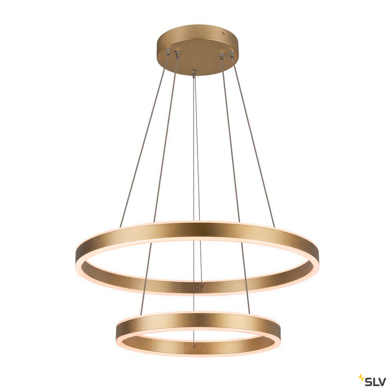 ONE DOUBLE PHASE up/down, brass pendant light, 35W 2700/3000K 130°